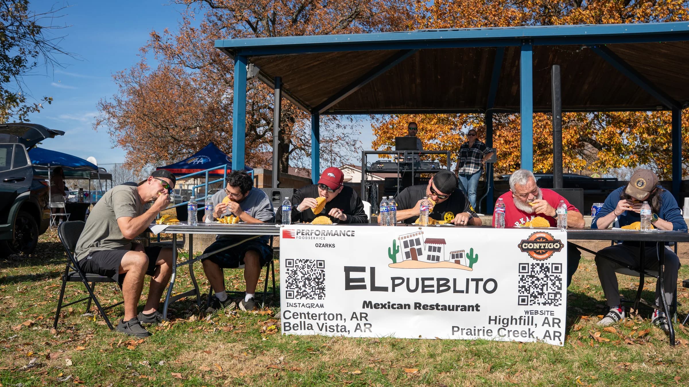 Taco eating contest at Spring Fest β El Pueblito Northwest Arkansas